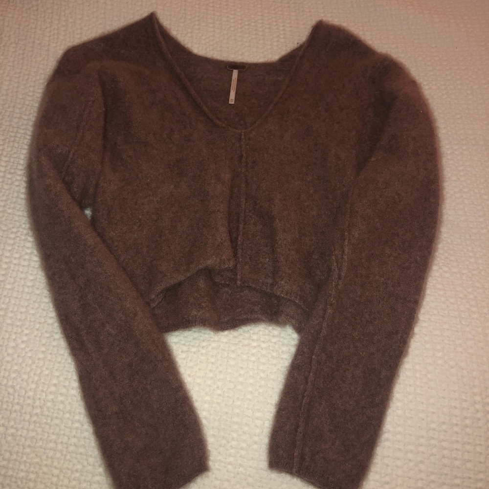 Free People brownish purple cashmere sweater